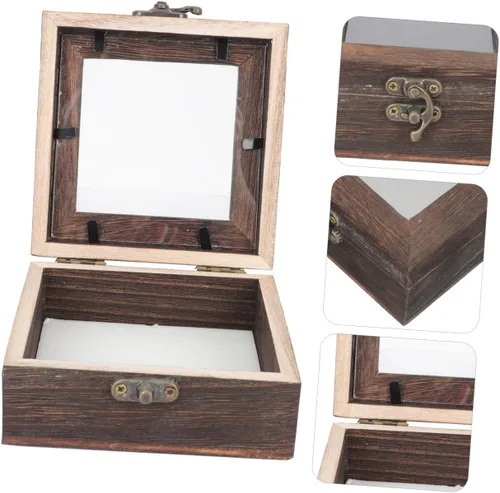 Miniatura 9 de Cabilock Caja de colección para espécimen de mariposa con parte superior de acrílico, caja organizadora de joyas de mariposa con marco real