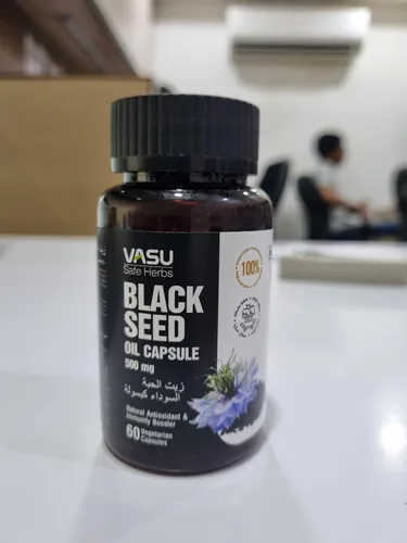 Miniatura 3 de Vasu Cápsulas de semillas negras – Nigella sativa prensada en frío – Apoyo natural para el bienestar – 60 cápsulas vegetarianas – Sin OMG, sin gluten
