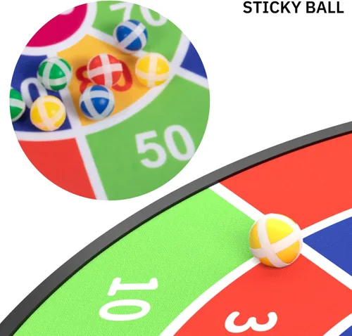 Miniatura 7 de TEMI - Tablero de dardos grande de 29 pulgadas para niños, juguetes para niños con 20 bolas, juguetes de juego de fiesta para interiores