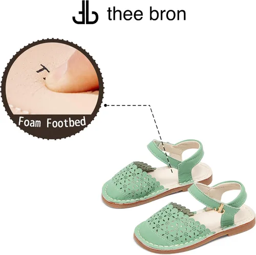 Miniatura 41 de THEE BRON Sandalias cómodas para niñas, zapatos para niños, sandalias rellenas