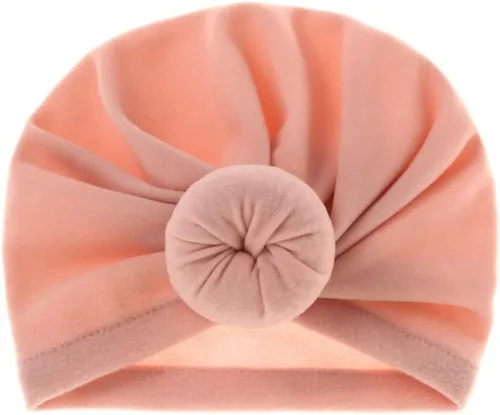Miniatura 5 de Juego de gorro de algodón para recién nacido, gorro con nudo de dona, suave turbante con lazo