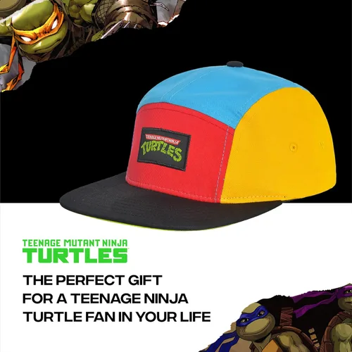 Miniatura 3 de Concept One TMNT - Gorra de béisbol para adultos, diseño de tortugas ninja con ala plana