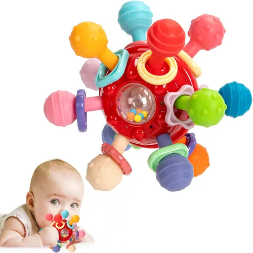 Miniatura 9 de TOHIBEE - Juguete sensorial Montessori de dentición para bebés, de grado alimenticio, para el desarrollo y aprendizaje en bebés recién nacidos de 0