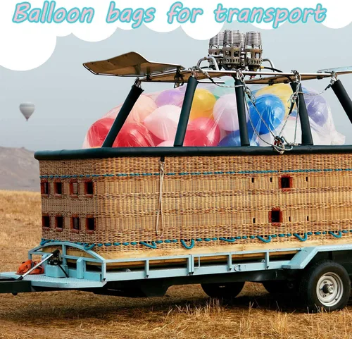 Miniatura 5 de Gueevin 8 bolsas grandes para globos para transporte, reutilizables, transparentes, para árboles de Navidad, sofás, almacenamiento de equipaje