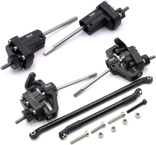 KYX Racing CNC mecanizado aluminio delantero y trasero unidades de eje portal actualizaciones piezas accesorios para RC Crawler Car Axial SCX10 II