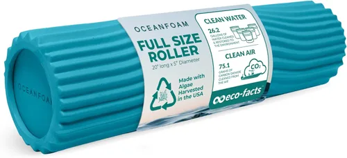 Miniatura 22 de Oceanfoam Tidal Roller - Azul Marino Oscuro - Rodillo de espuma para masaje muscular para dolor de espalda y estiramiento - Textura de onda ancha