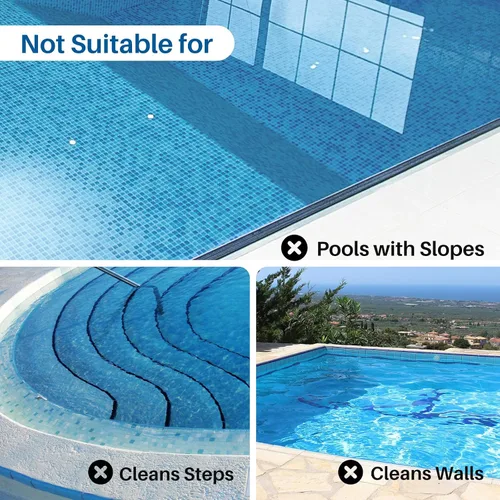 Miniatura 3 de POOLPURE Limpiador robótico inalámbrico para piscinas: motores duales de 30 W, tiempo de funcionamiento de 100 minutos, para piscinas sobre