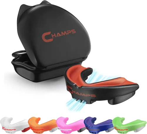 Champs MMA Protector Bucal Transpirable para Boxeo, MMA, Jiu Jitsu, Muay Thai, Lucha Libre y Deportes de Combate – Diseño de Fácil Ajuste, Hervir y