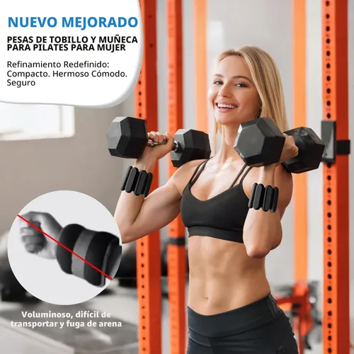 Miniatura 2 de Pesas de tobillo para mujeres y hombres, pulsera de entrenamiento con peso ajustable para muñeca para entrenamiento en casa, entrenamiento