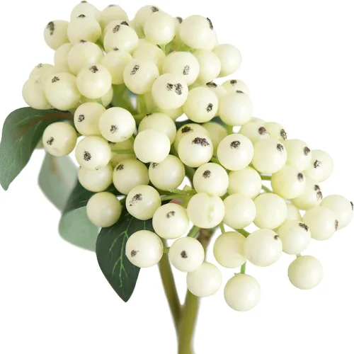 Miniatura 11 de FiveSeasonStuff 10 ramitas de bayas de acebo artificiales verde manzana