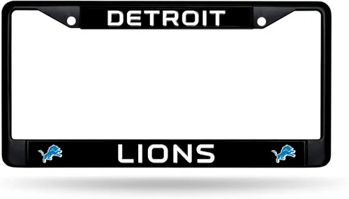 Miniatura 39 de Rico Industries Marco cromado negro primario de fútbol americano de la NFL con inserciones de plástico de 12" x 6" accesorio para automóvil/camión