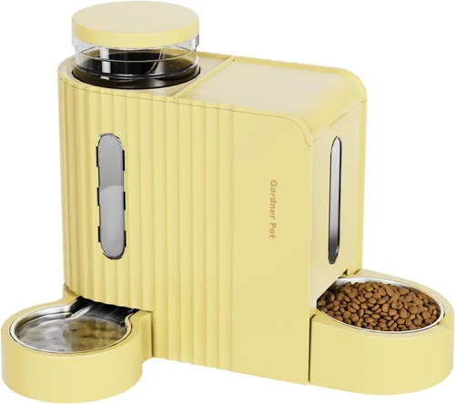 Miniatura 7 de Gardner Pet Gravity Comedero Automático 2 en 1 para Mascotas, Comedero para Gatos de 0.8 Galones*2 y Conjunto Dispensador de Agua, Tazón de Agua