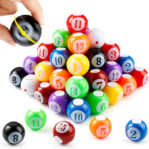 Miniatura 11 de JOYIN - Paquete de 36 juguetes para la ansiedad tipo spinners de fútbol para niños, al por mayor, pelotas antiestrés, rellenos para bolsas