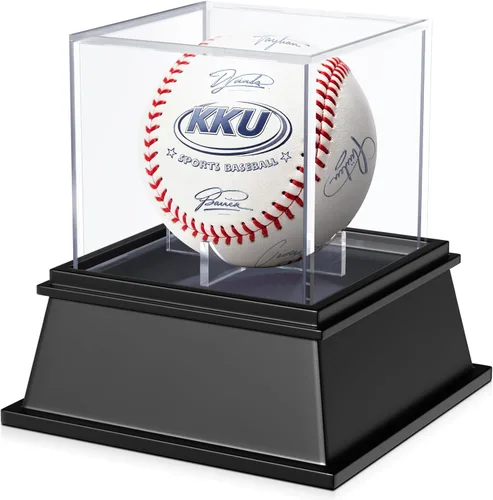 KKU Estuche de exhibición de béisbol acrílico, estuche de béisbol a prueba de polvo con protección UV, estuche de exhibición de béisbol transparente