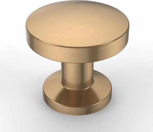 Miniatura 22 de Amerdeco Paquete de 10 Tiradores de Gabinete Dorado Cepillado 3 Pulgadas (76mm) Centros de Agujeros Manijas de Gabinete de Cocina Aleación de Zinc