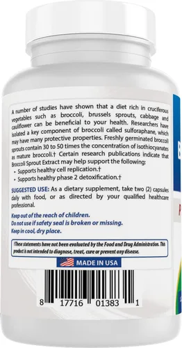 Miniatura 7 de Best Naturals Extracto de brotes de brócoli, 1000 mg, 120