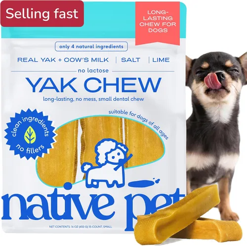 Miniatura 10 de Native Pet Yak Cheese Himalayan Dog Chews – Palitos dentales de larga duración para razas medianas – Masticables de yak del Himalaya 100% naturales