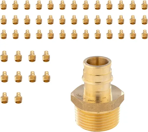 Miniatura 17 de Paquete de 2 accesorios de expansión Niikappu Pex-A, adaptador de flujo completo NPT hembra de 1 pulgada Pex-A x 1 pulgada, accesorio de tubería