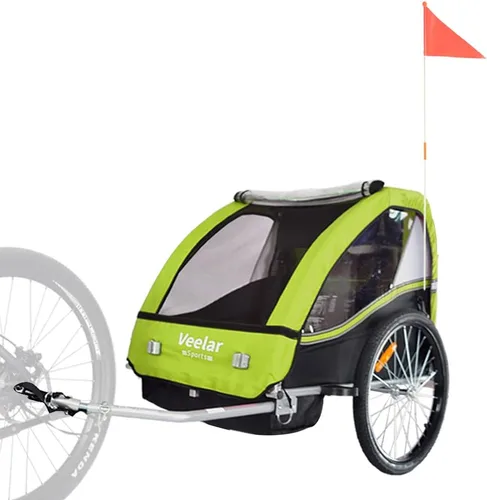 Veelar - Remolque de bicicleta deportiva para 1 o 2 niños pequeños, portabicicletas