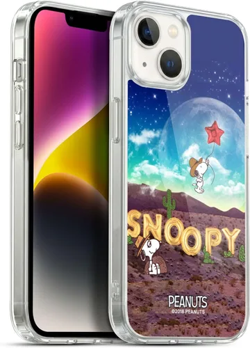Miniatura 127 de Head Case Designs Funda de gel con licencia oficial de Peanuts Nebula Cactus Needles Snoopy Space Cowboy [protección de grado militar] compatible
