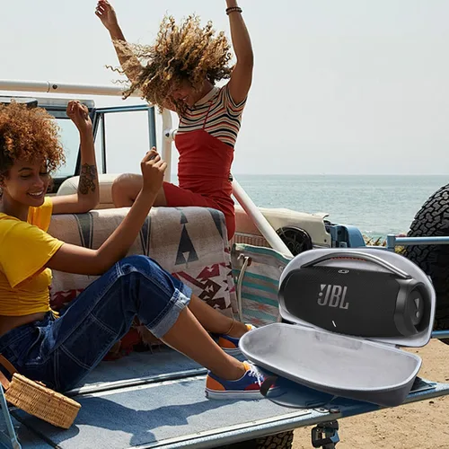 Miniatura 9 de co2CREA Estuche de viaje rígido de repuesto para Boombox 3 Boombox 2 Altavoz Bluetooth portátil impermeable (negro + funda gris interior)