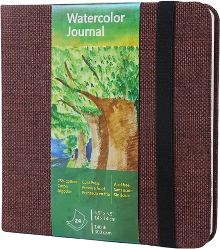Miniatura 9 de tumuarta Cuaderno de Acuarela Cuadrado, 5.5x5”, 140 LB, 300 GSM, Papel de Algodón, Prensado en Frío, 24 Hojas, 48 Páginas, Libros de Papel de Gris