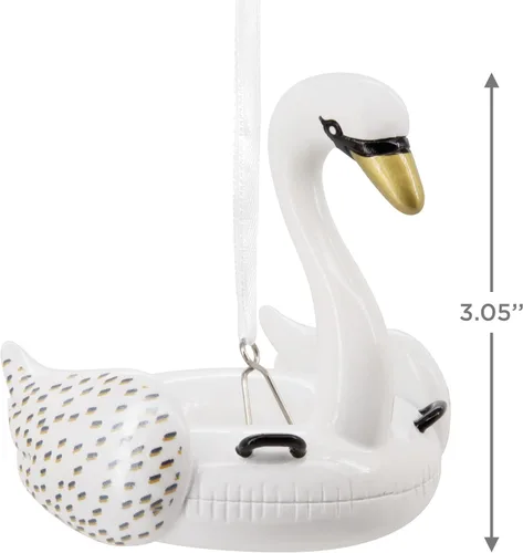Miniatura 4 de Hallmark Flotador de piscina de cisne, adorno navideño