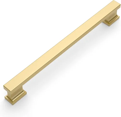 Miniatura 10 de Amerdeco - Paquete de 6 perillas en negro mate para gabinete, un solo orificio de 1.46 pulgadas, manijas para armarios, tiradores rectangulares