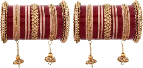 Efulgenz - Brazalete de novia indio con cuentas de perlas sintéticas, diamantes de imitación de Bollywood con circonitas cúbicas, brazalete floral