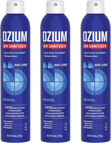 Miniatura 21 de Ozium A807035-3 - Desinfectante de aire y eliminador de olores para hogares, automóviles, oficinas y más, aroma a vainilla, paquete de 3
