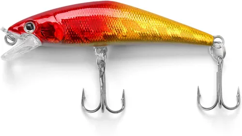 Miniatura 8 de Kit de señuelos de pesca, señuelo de minnow, cebo duro, cebos de manivela, wobbler de hundimiento, anzuelos agudos, señuelos de pesca de 2.7 in