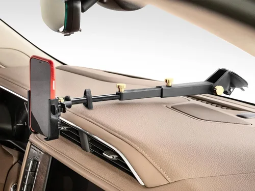 Miniatura 9 de WeatherTech WindshieldFone con extensión - Soporte universal para teléfono de coche montado en el parabrisas - Perillas billet negras