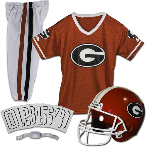 Miniatura 20 de Franklin Sports NCAA - Conjunto de uniforme de fútbol americano para niños, camiseta de fútbol universitario, casco + pantalones para niños y niñas