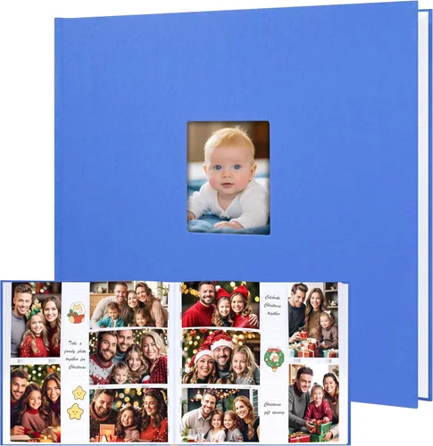 Miniatura 13 de Álbum de Fotos 4x6 360 Fotos con Espacio para Escribir Cubierta de Cuero con Ventana Frontal, Álbum de Imágenes 360 Fotos Libro de Álbum de Fotos