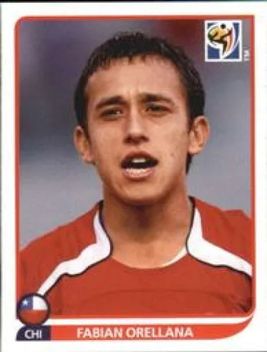 2010 Panini FIFA World Cup Stickers #633 Fabian Orellana Chile Official Soccer Album Sticker (2 inch X 1.5 Inch) in Raw Condition (NM or Better)