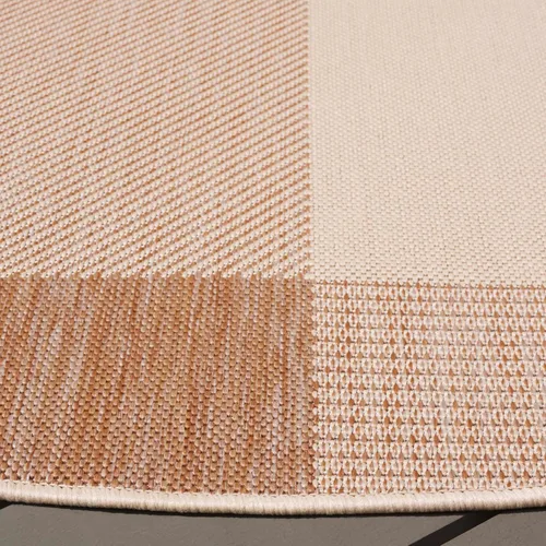 Miniatura 40 de SAFAVIEH Alfombra Lavable para Exteriores Colección Courtyard - 2'3" x 4', Beige y Azul, Patrón a Cuadros, No Desprende Pelusa y Fácil Limpieza