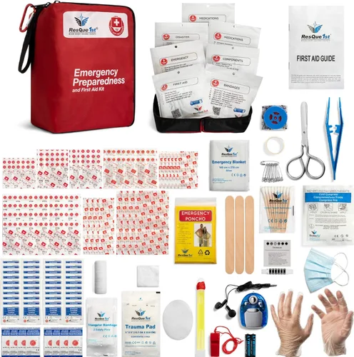 Miniatura 2 de Kit de primeros auxilios para el hogar y botiquín de primeros auxilios para automóvil - Kit de primeros auxilios de viaje y equipo de campamento