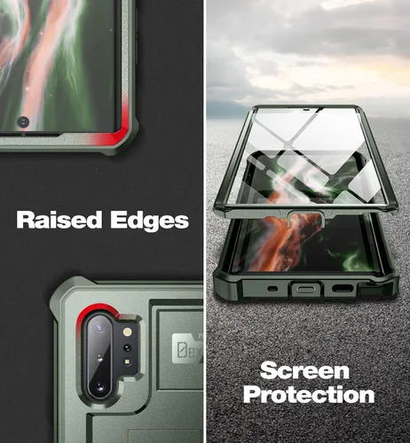Miniatura 7 de Dexnor Funda para Samsung Galaxy Note 10+ Plus, [protector de pantalla y soporte integrados] Protección de grado militar de servicio pesado a prueba