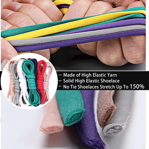 Miniatura 5 de Cordones elásticos para zapatos para adultos, niños, ancianos, sistema con cordones elásticos (2 pares)