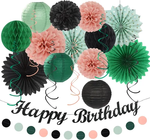 Miniatura 17 de Decoraciones de Fiesta de Cumpleaños Boho de Otoño Dorado Champán Beige - 21 piezas Pancarta Feliz Retro Neutral de Otoño, Girl One Sweet Peach