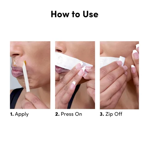 Miniatura 8 de Parissa Kit de cera de azúcar para microondas para cara y cuerpo, cera de depilación orgánica para cabello fino a medio, lavable al agua con tiras