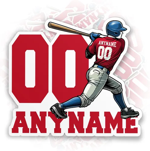 Miniatura 10 de Calcomanía de sóftbol con nombre personalizado, número de nombre personalizado, casco de sóftbol, casco de béisbol y sóftbol, calcomanía de vinilo