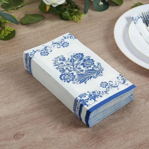Miniatura 10 de Efavormart - Paquete de 20 servilletas de papel con estampado de hojas de eucalipto verde con una textura suave de 2 capas absorbente para bodas