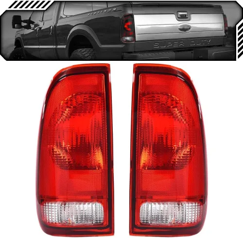 Miniatura 2 de EPIC LIGHTING AMXOE Spec-C - Luces traseras halógenas de repuesto compatibles con Ford 97-00 F150 97-99 F250 99-07 F350 - Par Rojo