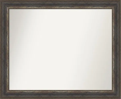Miniatura 185 de Amanti Art Espejo de baño marrón para sobre el fregadero, 25 x 25 pulgadas, hecho a medida, espejo de tocador cuadrado marrón medio, marco de madera