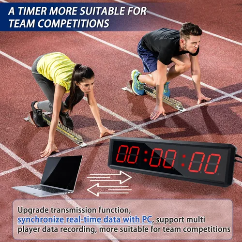 Miniatura 2 de Cronómetro de fitness SMAHEAT con botón de cronómetro, adecuado para escuela/examen/ejercicio en casa/gimnasio/gimnasio SMAHEAT Cronómetro 1.8