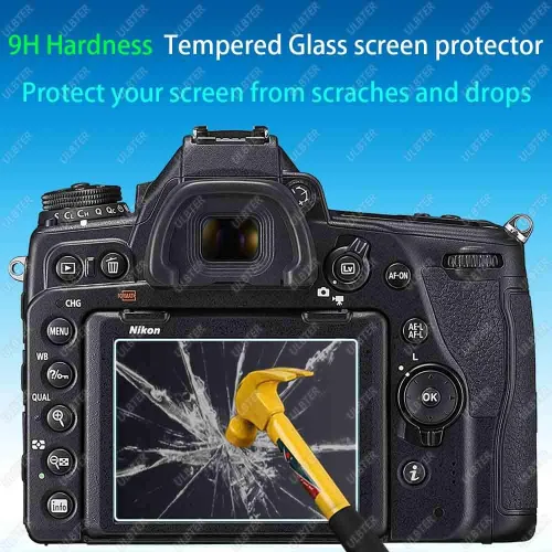 Miniatura 4 de ULBTER - Protector de pantalla para Nikon D750 D780 y pantalla superior [2+2 paquetes], protector de pantalla de vidrio templado de 0.012 in, dureza
