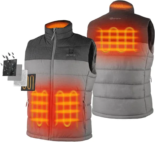 Miniatura 2 de ORORO - Chaleco térmico ligero con batería, para hombre