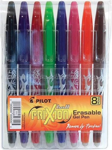 Miniatura 3 de PILOT FriXion Ball - Bolígrafos de tinta de gel borrables y recargables, punta fina, tintas en colores surtidos, paquete de 8 unidades (31569)
