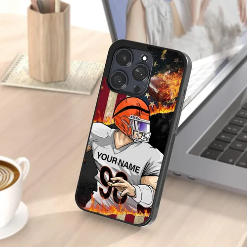 Miniatura 4 de Fundas personalizadas para teléfonos con nombres de equipos de fútbol con nombres para iPhone 11, 12, 13, 14 Pro Max Plus Mini X 5, 6, 7, 8, Samsung